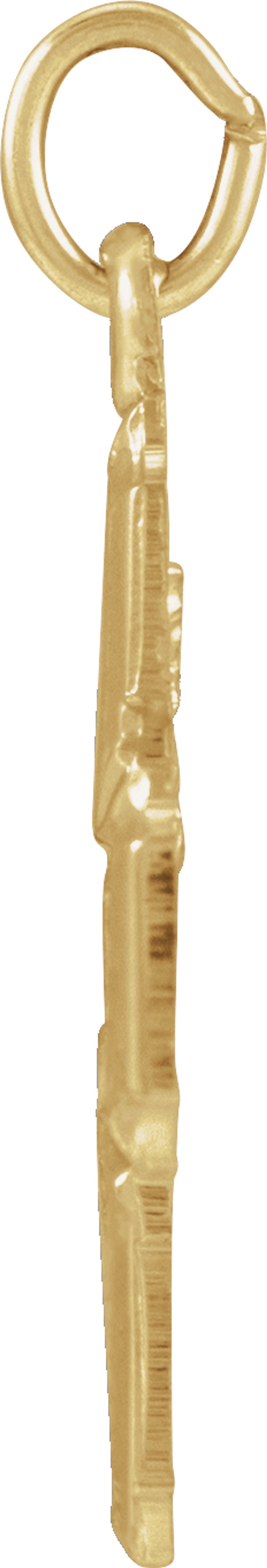 14K Yellow Gold 18x18 mm Four-Way Cross Medal