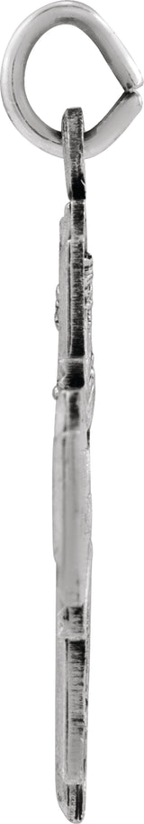 Sterling Silver 25x24 mm Four-Way Cross Medal  