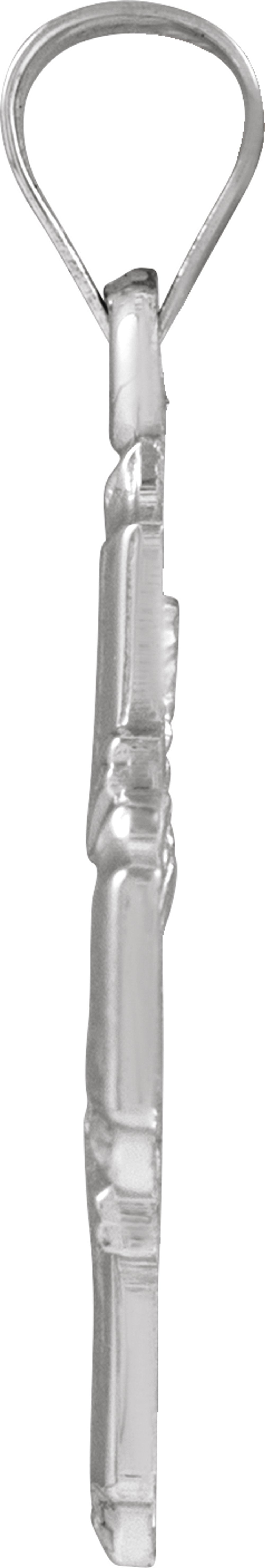 14K White Gold 18x18 mm Four-Way Cross Medal