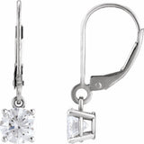14K White Gold 1 CTW Lab-Grown White Diamond Earrings