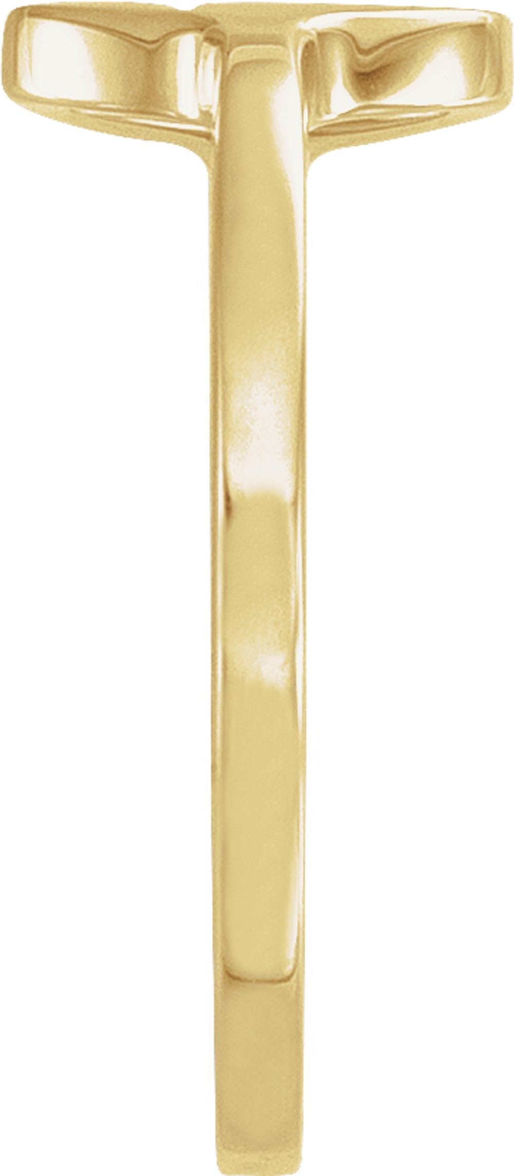 14K Yellow Gold Cross Signet Ring