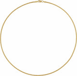 18K Yellow Gold 1.9 mm Wheat 16" Chain