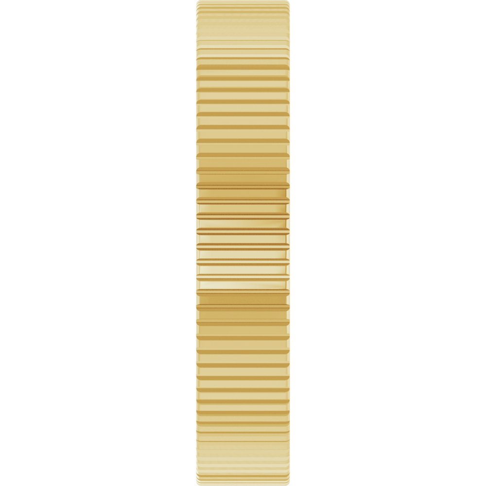 18K Yellow Gold 4 mm Grooved Flat Band Size 5.5