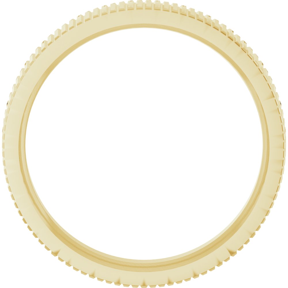 18K Yellow Gold 4 mm Grooved Flat Band Size 5.5