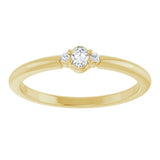 14K Yellow Gold .07 CTW Natural Diamond Stackable Ring