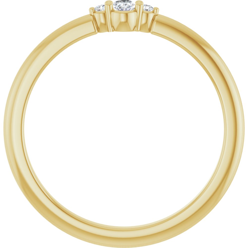 14K Yellow Gold .07 CTW Lab-Grown Diamond Stackable Ring