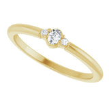 14K Yellow Gold .07 CTW Lab-Grown Diamond Stackable Ring