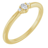 14K Yellow Gold .07 CTW Natural Diamond Stackable Ring