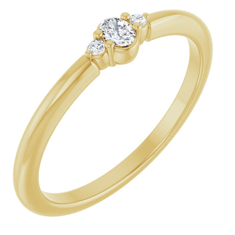 14K Yellow Gold .07 CTW Lab-Grown Diamond Stackable Ring