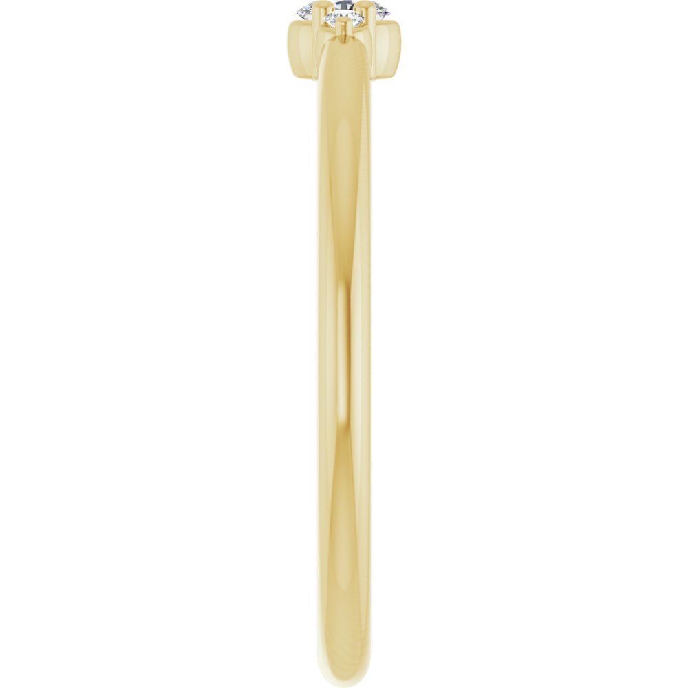 14K Yellow Gold .07 CTW Natural Diamond Stackable Ring