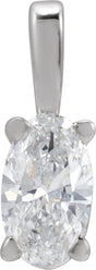 Sterling Silver 1/5 CT Lab-Grown Diamond Pendant