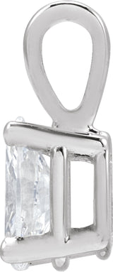 14K White Gold 1/5 CT Lab-Grown Diamond Pendant