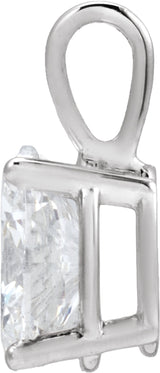 14K White Gold 7/8 CT Lab-Grown Diamond Pendant