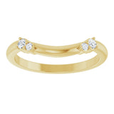 14K Yellow Gold .08 CTW Lab-Grown Diamond Contour Band