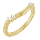 14K Yellow Gold .08 CTW Lab-Grown Diamond Contour Band