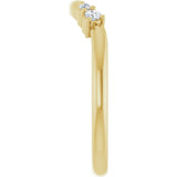 14K Yellow Gold .08 CTW Lab-Grown Diamond Contour Band
