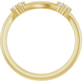 14K Yellow Gold .08 CTW Lab-Grown Diamond Contour Band