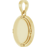 10K Yellow Gold Engravable Pendant
