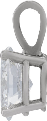 14K White Gold 1/2 CT Lab-Grown Diamond Pendant