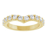 14K Yellow Gold 3/4 CTW Lab-Grown Diamond Contour Band