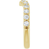 14K Yellow Gold 3/4 CTW Lab-Grown Diamond Contour Band