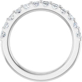 14K White Gold 1 1/8 CTW Natural Diamond Anniversary Band