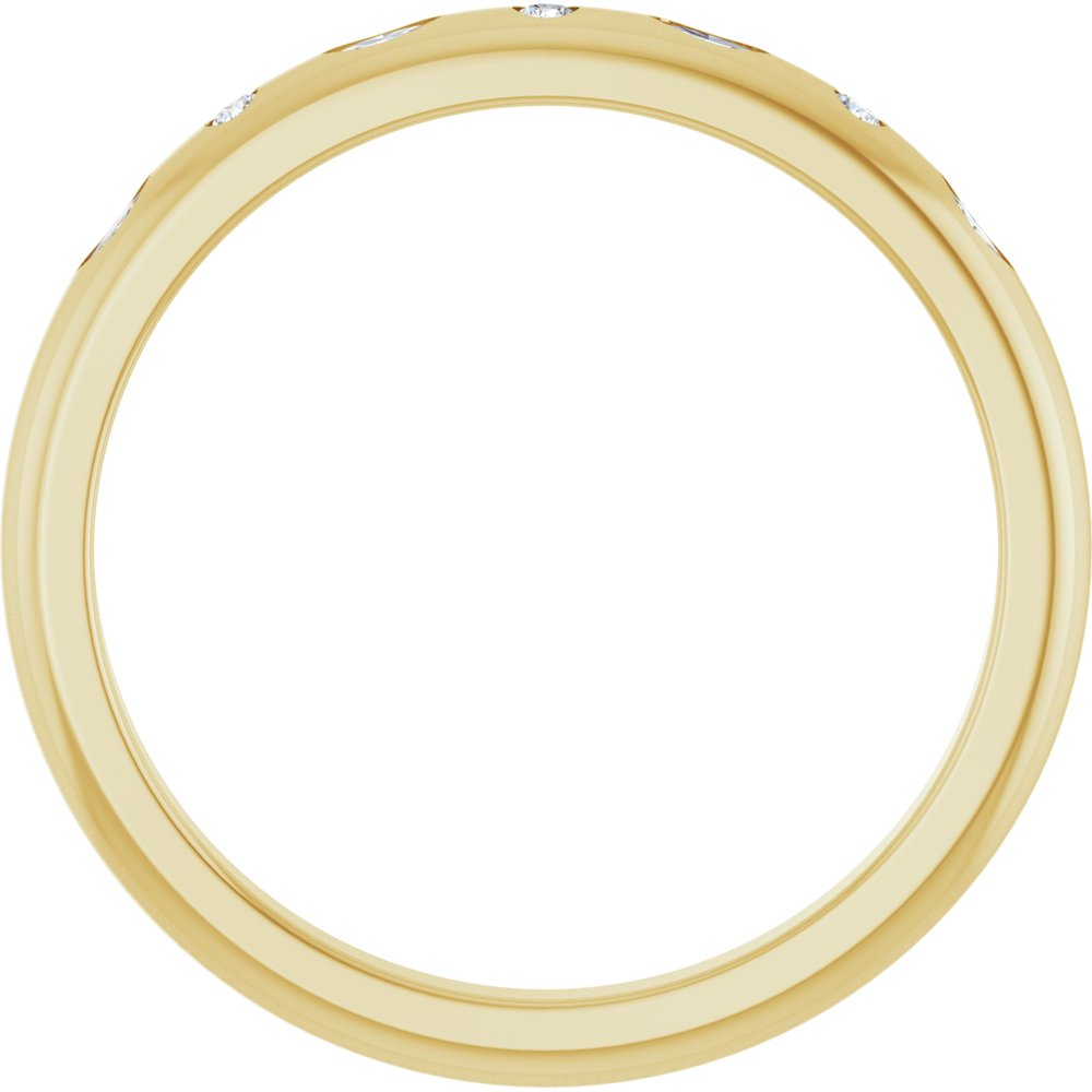 14K Yellow Gold 1/10 CTW Lab-Grown Diamond Anniversary Band