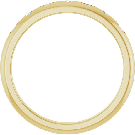 14K Yellow Gold 1/10 CTW Lab-Grown Diamond Anniversary Band