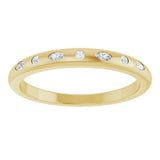 14K Yellow Gold 1/10 CTW Lab-Grown Diamond Anniversary Band