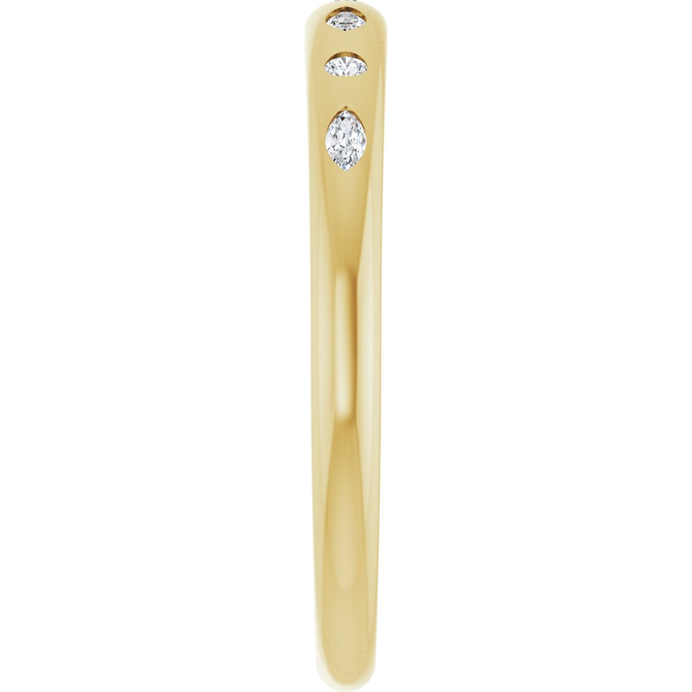14K Yellow Gold 1/10 CTW Lab-Grown Diamond Anniversary Band