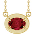 14K Yellow Gold Lab-Grown Ruby 18" Necklace
