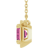 14K Yellow Gold Natural Tourmaline 18" Necklace
