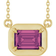 14K Yellow Gold Natural Tourmaline 18" Necklace