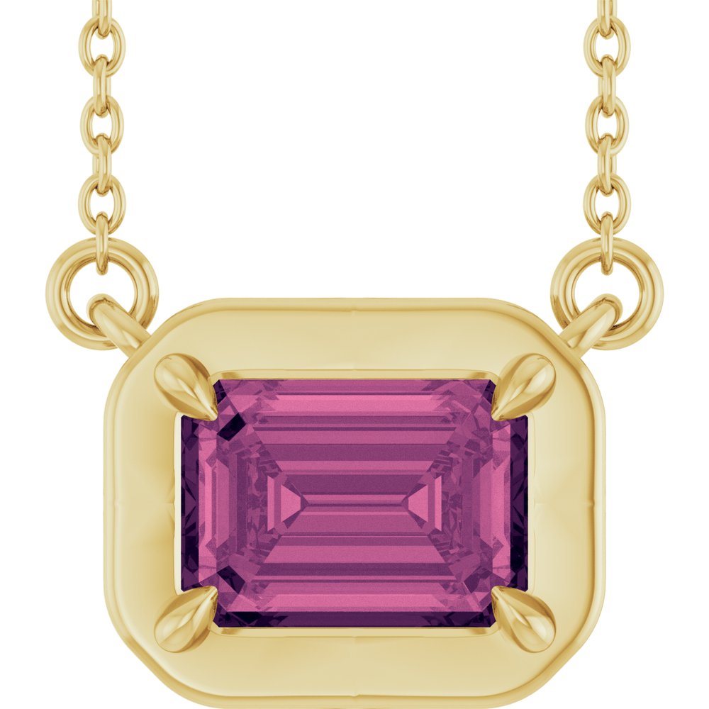 14K Yellow Gold Natural Tourmaline 18" Necklace