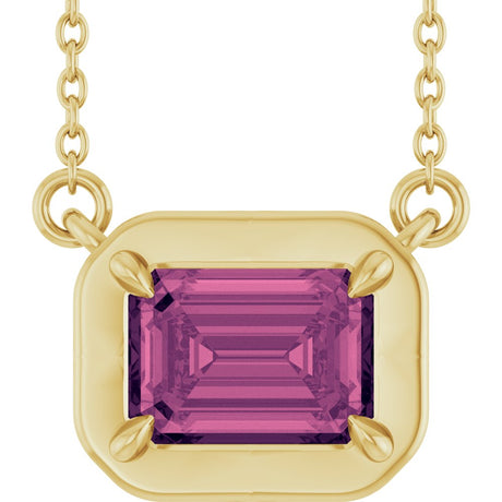 14K Yellow Gold Natural Tourmaline 18" Necklace
