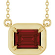 14K Yellow Gold Natural Garnet 18" Necklace