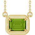 14K Yellow Gold Natural Peridot 18" Necklace