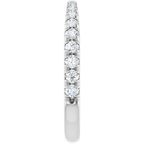 14K White Gold 3/8 CTW Lab-Grown Diamond Contour Band