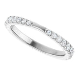 14K White Gold 3/8 CTW Lab-Grown Diamond Contour Band