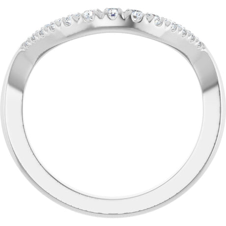 14K White Gold 1/4 CTW Natural Diamond Contour Band
