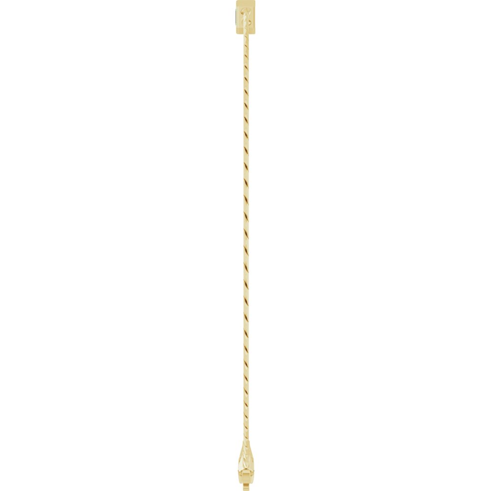 14K Yellow Gold Lab-Grown Emerald Link 7" Bracelet