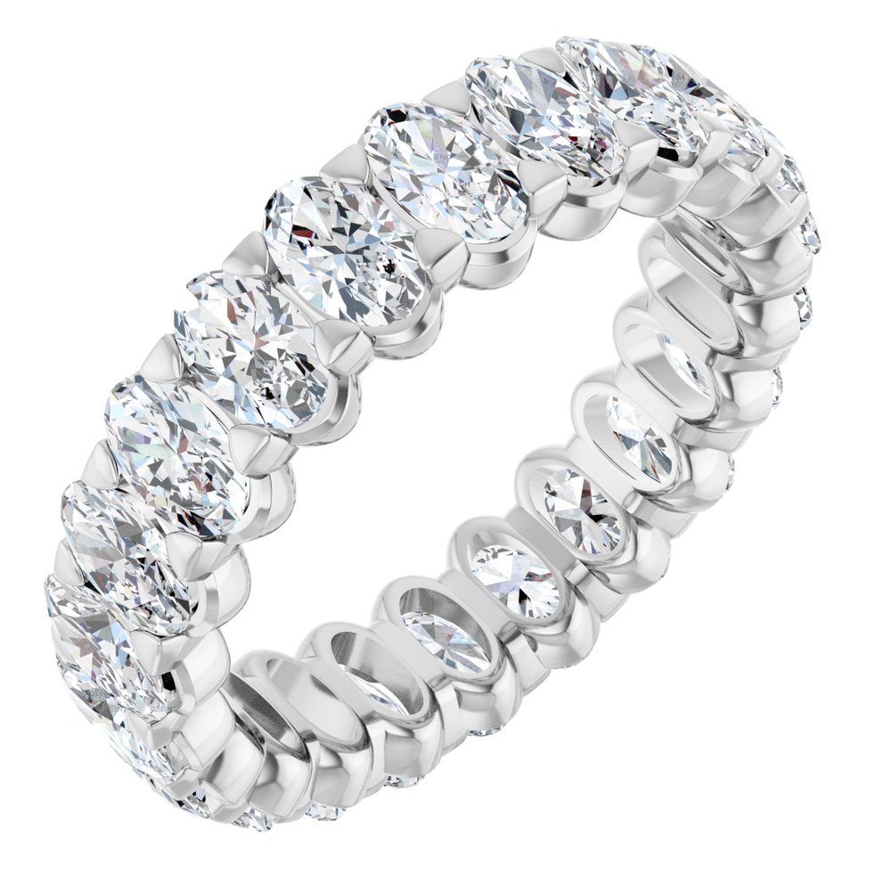 14K White 5 1/3 CTW Lab-Grown Diamond Eternity Band Size 8