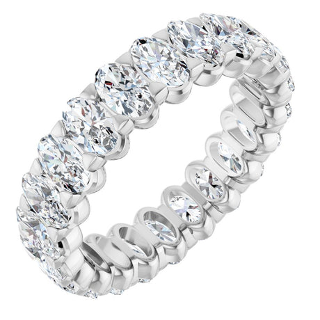 14K White 5 1/3 CTW Lab-Grown Diamond Eternity Band Size 8