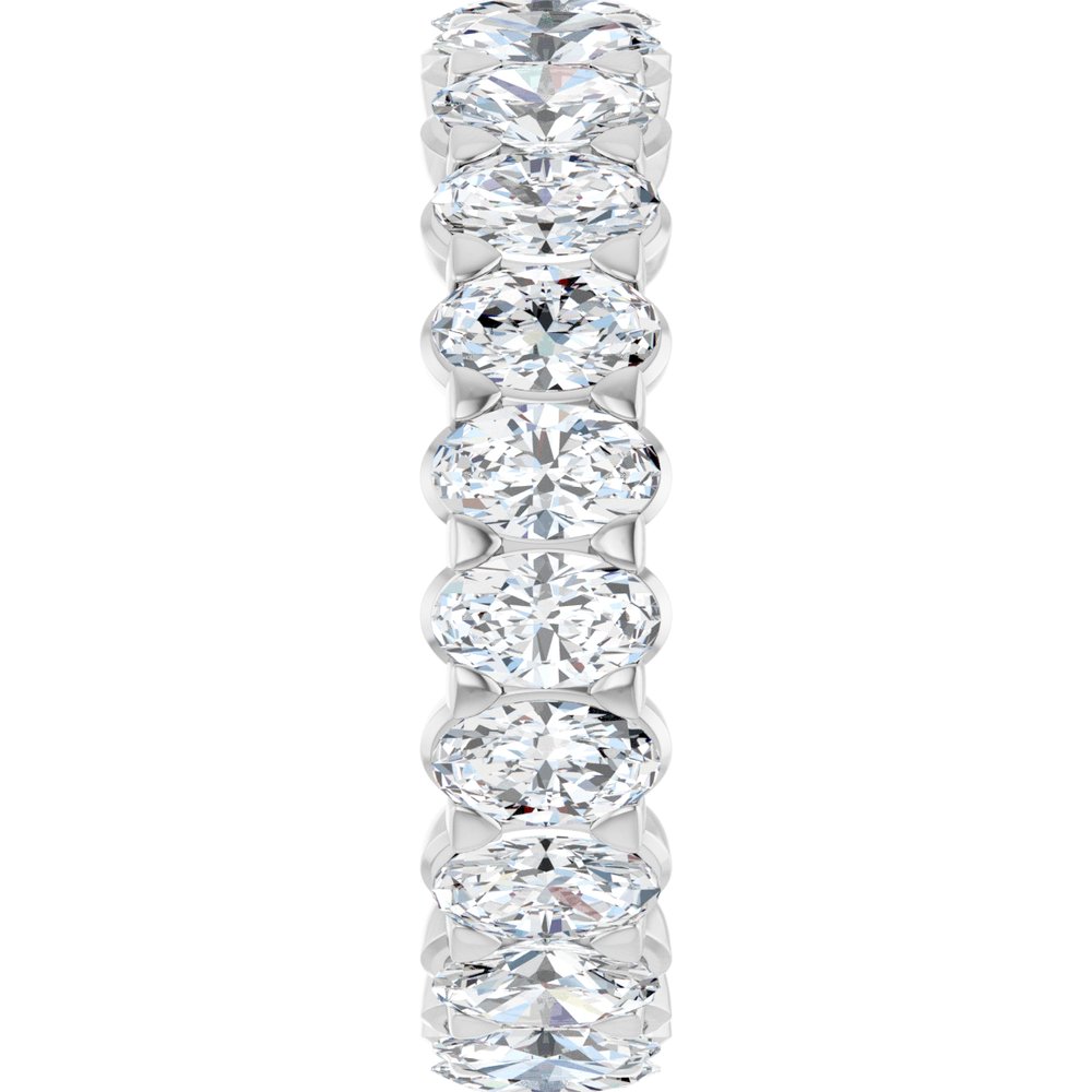 14K White 5 1/3 CTW Lab-Grown Diamond Eternity Band Size 8
