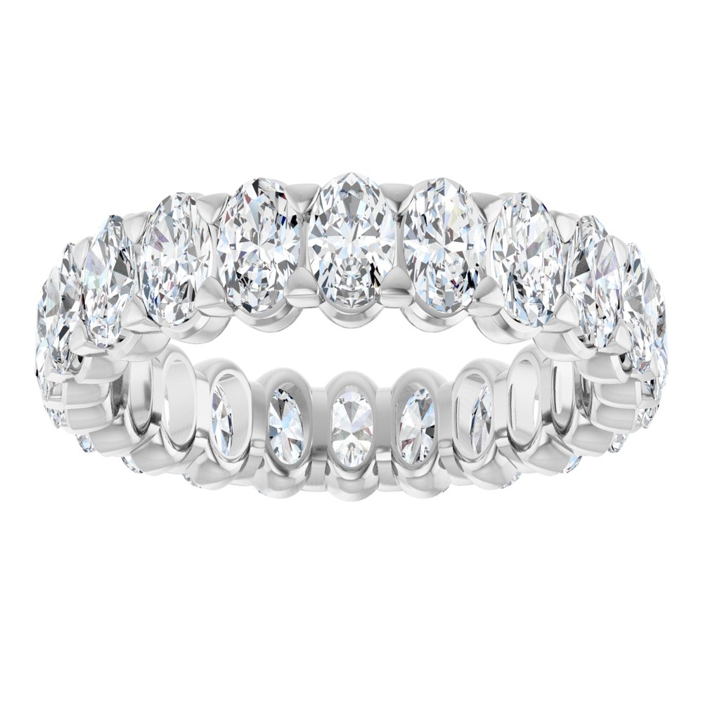 14K White 5 1/3 CTW Lab-Grown Diamond Eternity Band Size 8