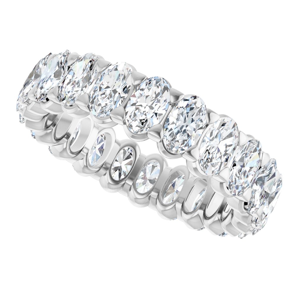 14K White 5 1/3 CTW Lab-Grown Diamond Eternity Band Size 8