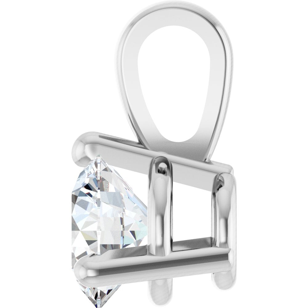 Sterling Silver 1/4 CT Lab-Grown Diamond Pendant 