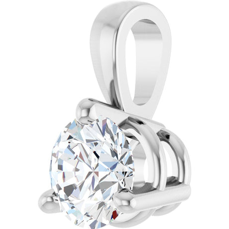 Sterling Silver 1/4 CT Lab-Grown Diamond Pendant 