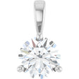 14K White Gold 3/4 CT Lab-Grown Diamond Pendant 