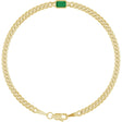 14K Yellow Gold Lab-Grown Emerald Link 7" Bracelet